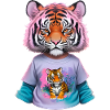 Tiger kid with tiger shirt