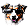 Australian Shepherd Sunglasses Dog Holder
