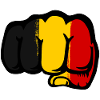 Belgium Flag Hand Fist Used