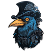 Crow with Hat Halloween