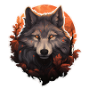 Loup Halloween d’automne 2