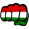Hungary Flag Hand Fist