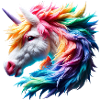 Bunter Einhornkopf