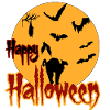 happy halloween moon cat