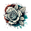White Rose Vector Design