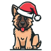 Jul schäfer - söt hunddesign