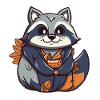 Raccoon - Kawaii Style