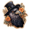 Crow with Top Hat Halloween