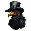Halloween Bird with Top Hat