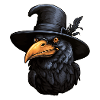 Halloween Crow with Hat
