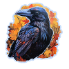 Halloween Autumn Raven