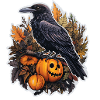 Halloween Crow Pumpkin 2