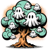 Retro Ghost Tree T-Shirt
