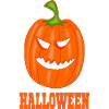 Pumpkin Halloween with lettering