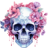 Gothic Design - pastel flower skeleton