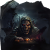Skeleton Pumpkin Castle Dark Nightmare