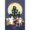 Enfants en costume d’Halloween