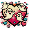 Retro Ghost Heart T-Shirt