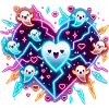 Neon Glow Ghost Heart T-Shirt
