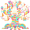Präkolumbianisches Pop Art Ghost Tree T-Shirt