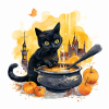 Halloween Potion Cat