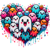 Graffiti Ghost Coeur T-shirt