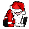 Sitting Santa Puppet - White