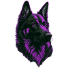 German Shepherd Head Pink
