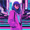 Vaporwave Anime Fille