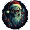 Zombie with Santa hat