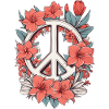 Peace sign with flowers