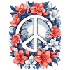 Peace sign with flowers