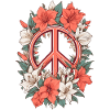 Peace Sign with Amaryllis Flowers