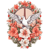 Signe de paix avec colombe