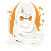 A cartoon ghost