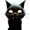 Vampir-Katze-Angst Grausamer gruseliger Albtraum