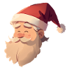 Cute Santa Head