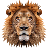 Lion polygonal
