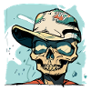 Graffiti Style Skull