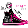 Trendy stylish sneakers