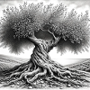 Dessin d’un olivier