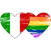 Drapeau arc-en-ciel de l’Italie utilisé