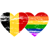 Belgium rainbow flag used
