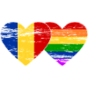 Romania rainbow flag used