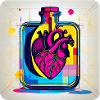 Heart in graffiti style
