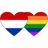 Drapeau arc-en-ciel de la Hollande