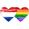Hollande drapeau arc-en-ciel utilisé