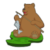 Bear Angler Fish Fishing