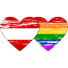 Austria rainbow flag used