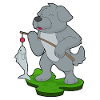 Dog, Angler, Fish, Fishing